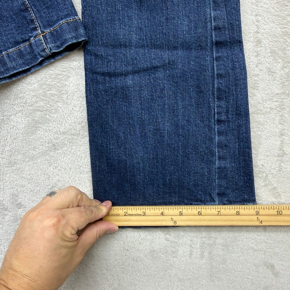 OAT New York Jeans Women's 8/29 Flare Dark Blue High Rise‎ Patch Pocket Stretch - Picture 8 of 11